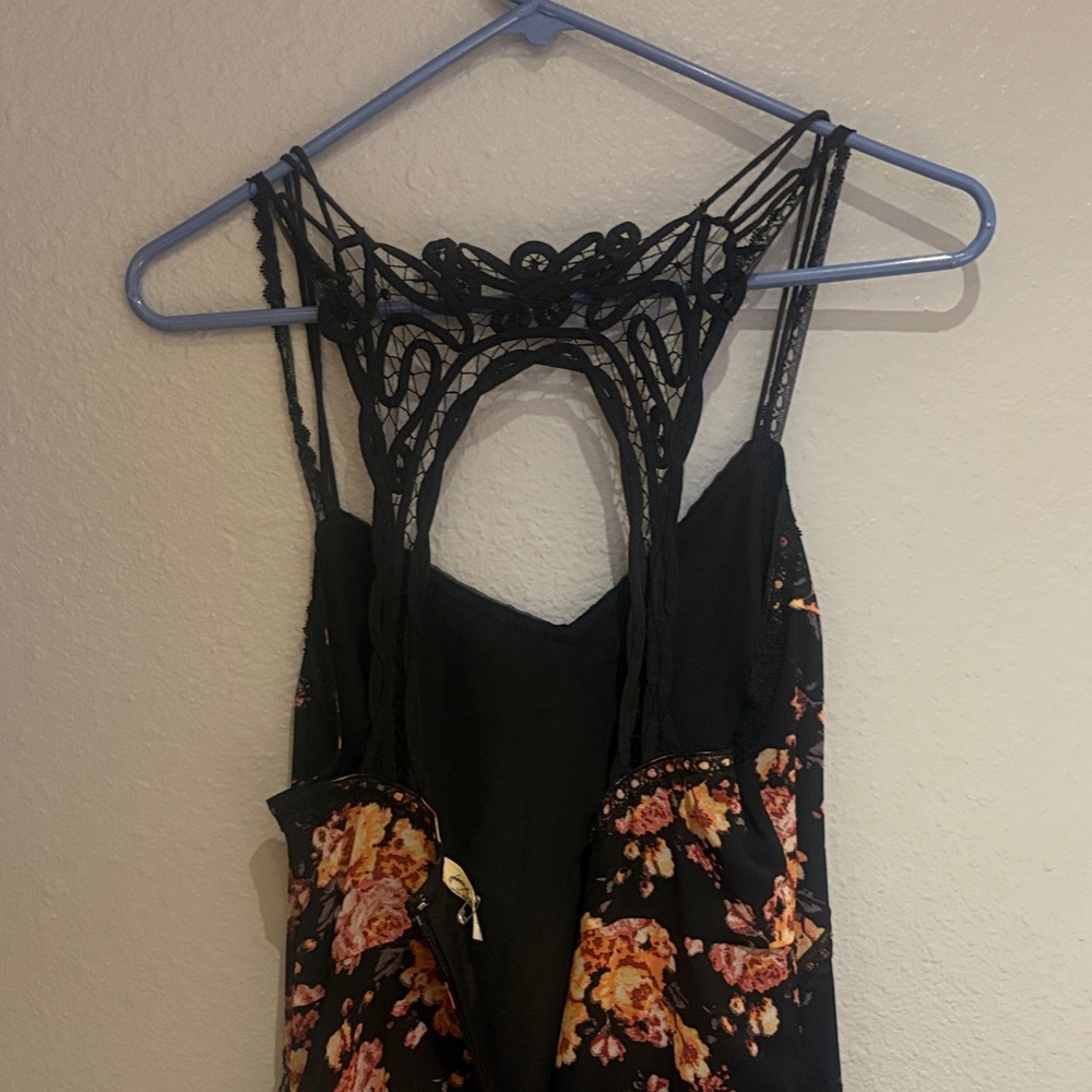 Free People Floral Black Lace Dress - Picture 4 of 6